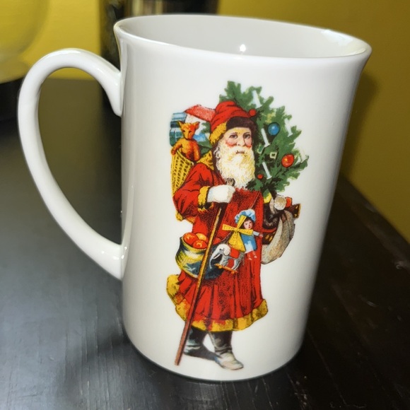 Vintage Santa Claus Merry Christmas mug The Santa Claus Shoppe St. Nicholas 1890 - Picture 4 of 4